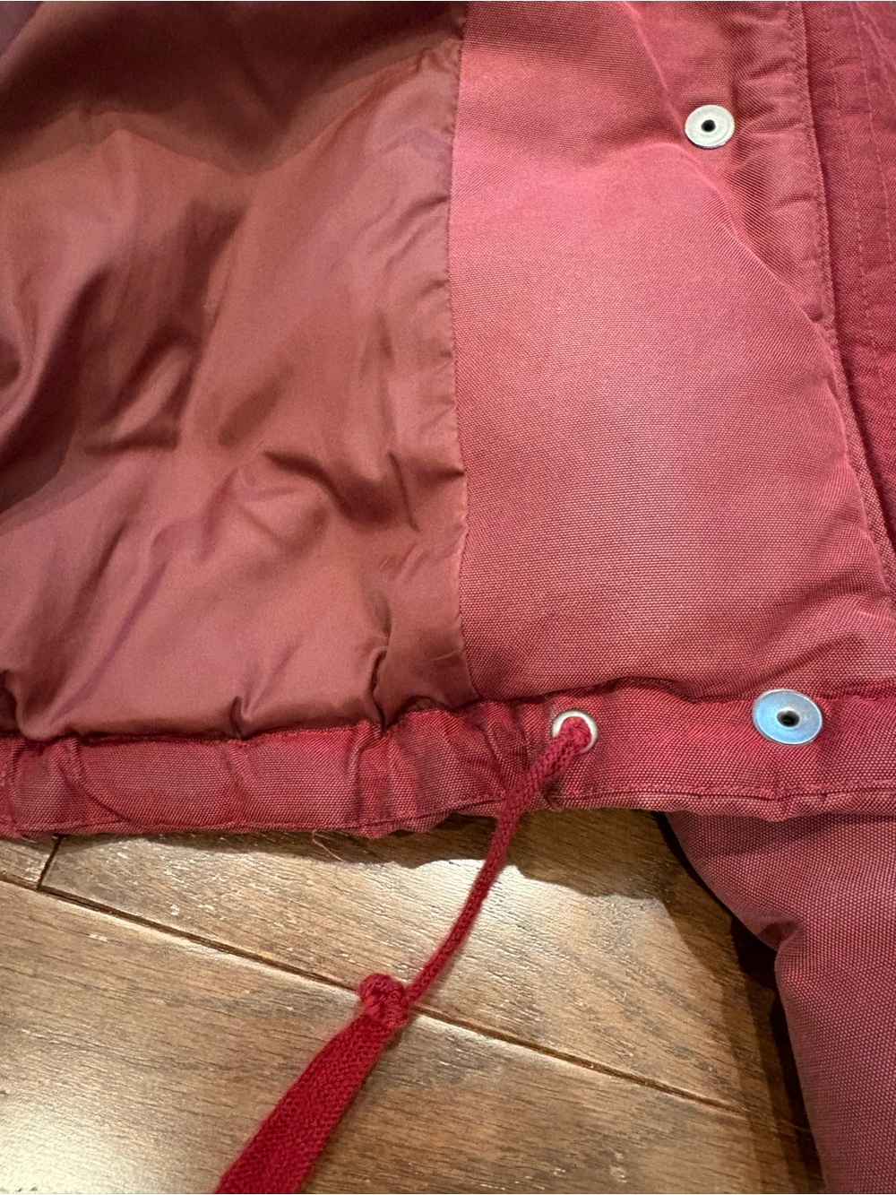 Helmut Lang Down Puffer Jacket Boxy Burgundy Maroon Small - Picture 8 of 14